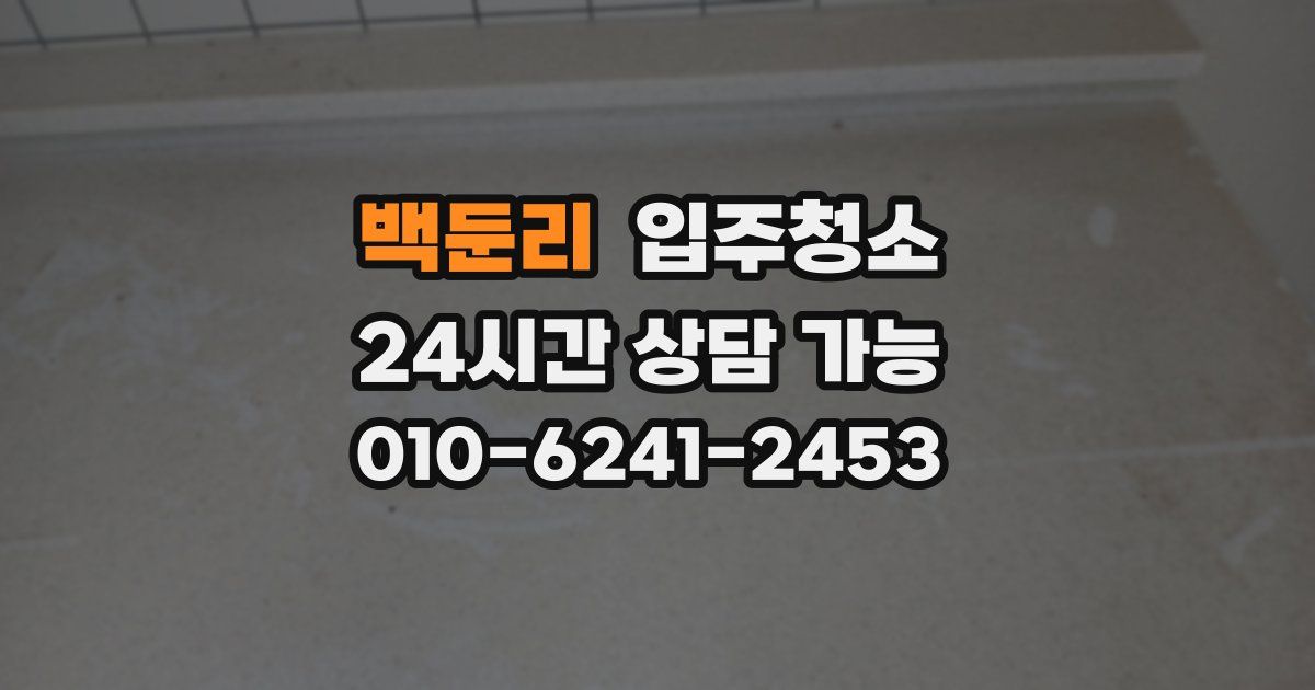 백둔리 입주청소