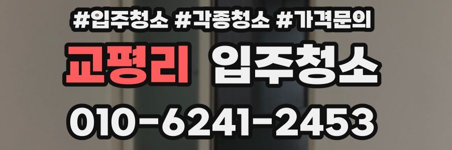 교평리 이사청소