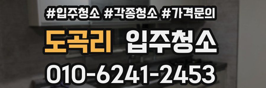 도곡리 이사청소