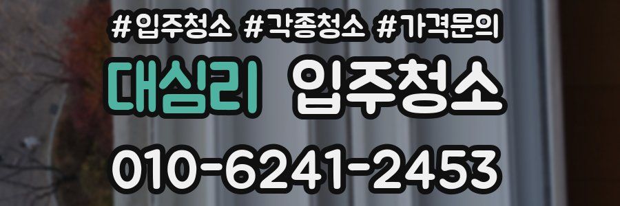 대심리 이사청소