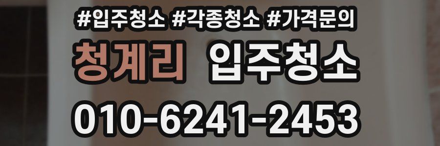 청계리 이사청소