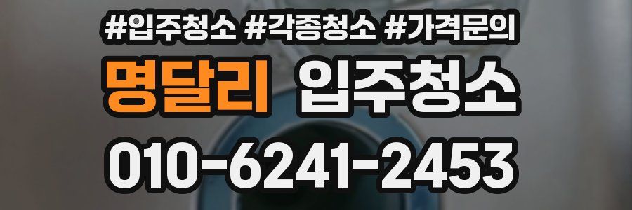 명달리 이사청소