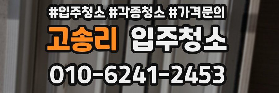 고송리 이사청소