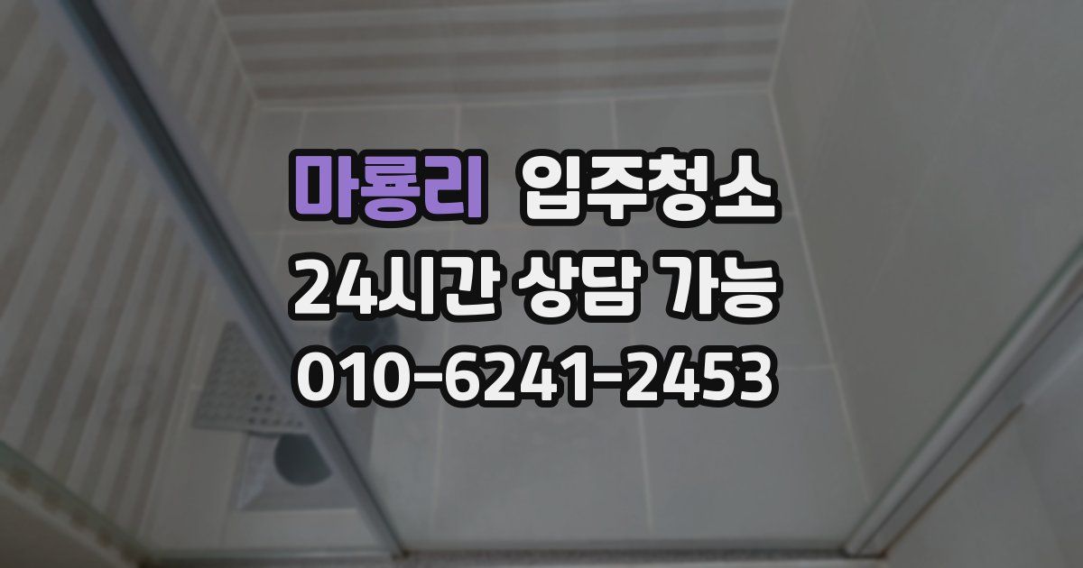 마룡리 입주청소