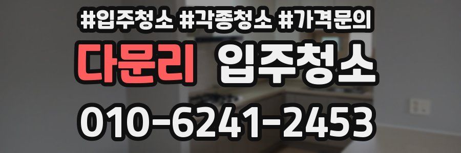 다문리 이사청소