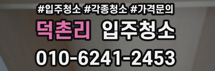 덕촌리 이사청소