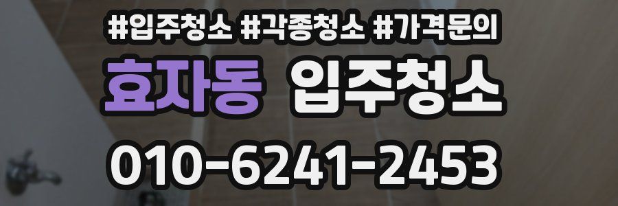 효자동 이사청소