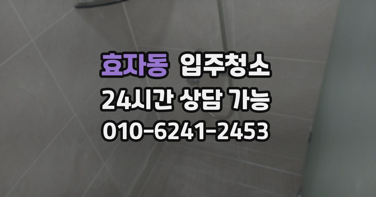 효자동 입주청소
