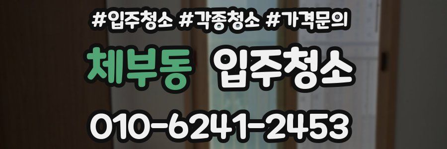 체부동 이사청소