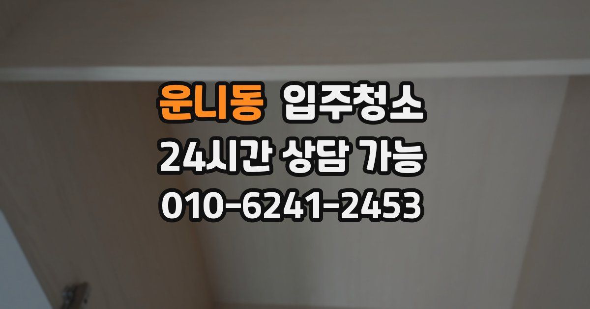 운니동 입주청소