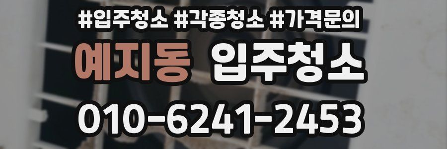 예지동 이사청소