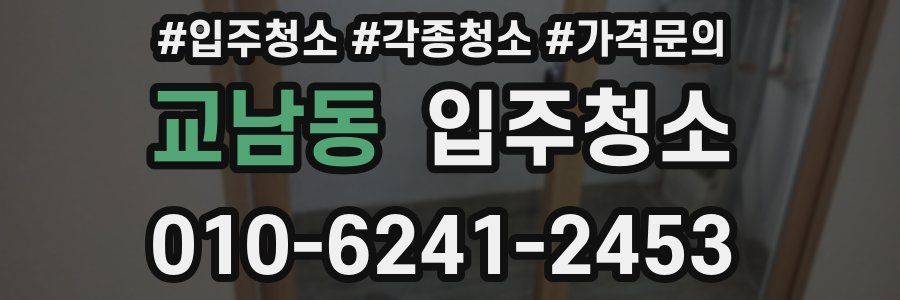 교남동 이사청소