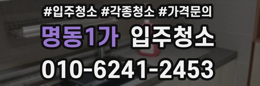 명동1가 이사청소