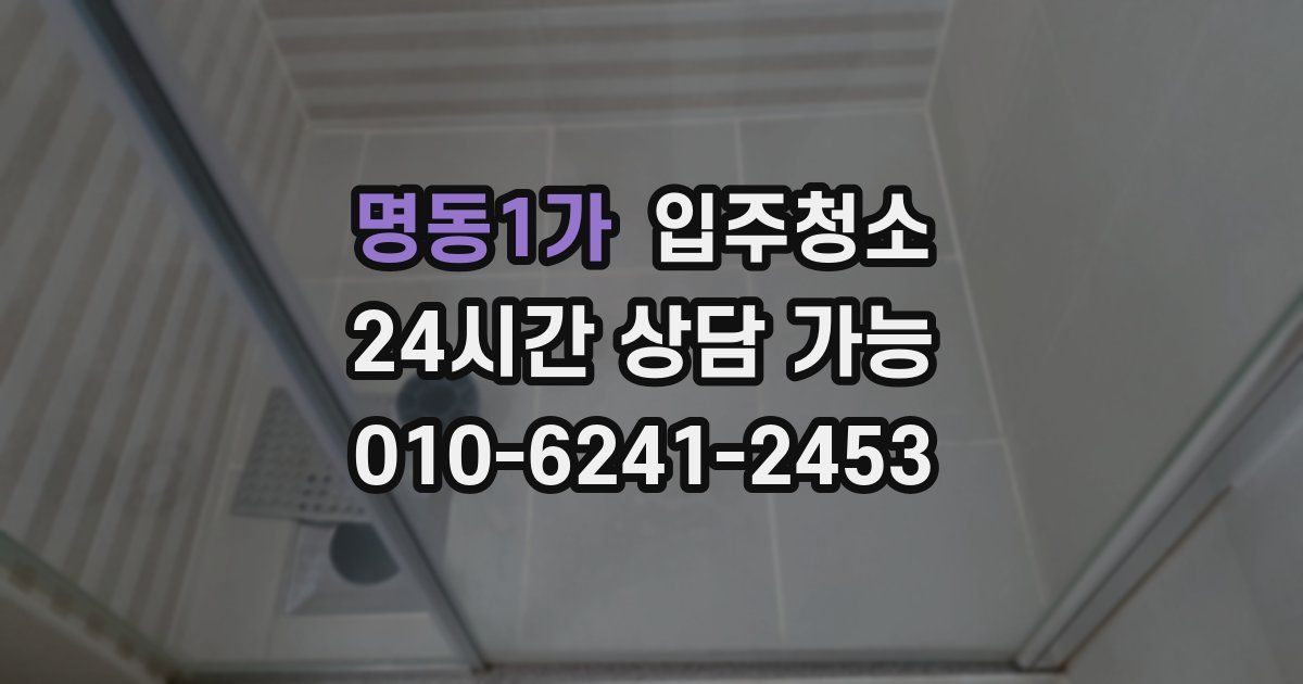 명동1가 입주청소