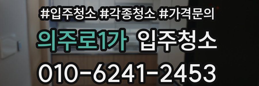 의주로1가 이사청소