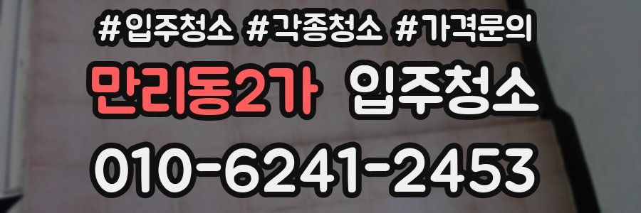 만리동2가 이사청소