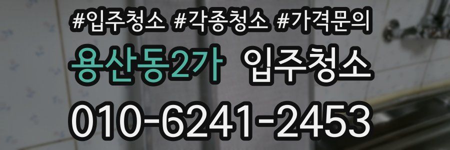 용산동2가 이사청소