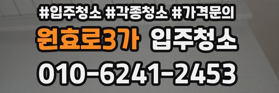 원효로3가 이사청소