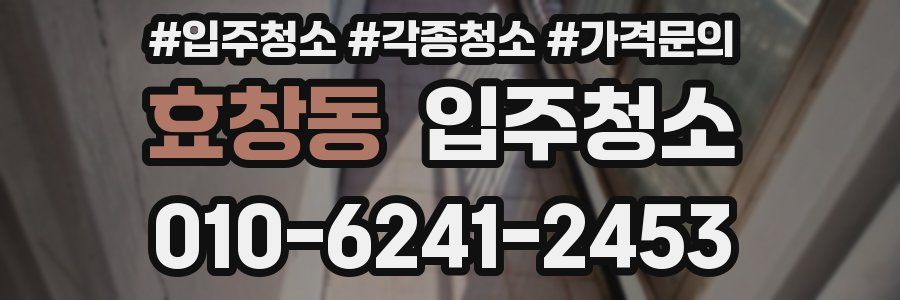 효창동 이사청소