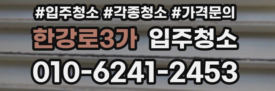 한강로3가 이사청소