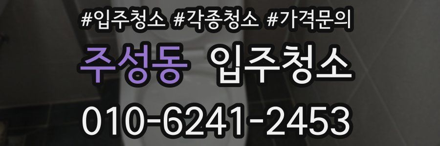 주성동 이사청소