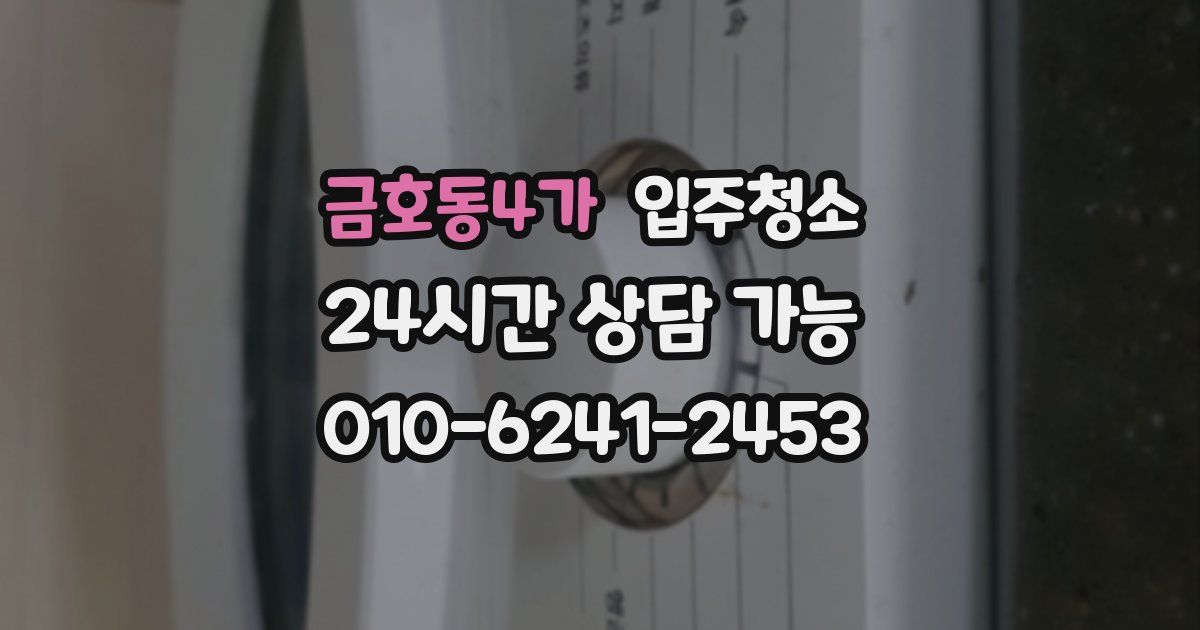 금호동4가 입주청소