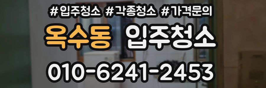 옥수동 이사청소