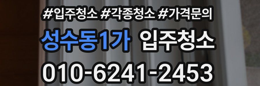 성수동1가 이사청소