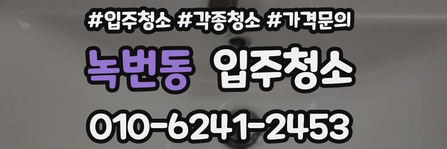 녹번동 이사청소