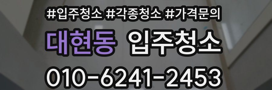 대현동 이사청소