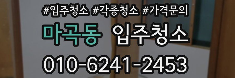 마곡동 이사청소