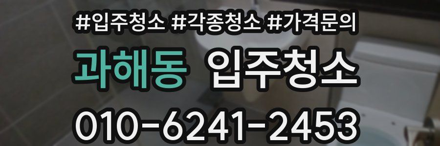 과해동 이사청소