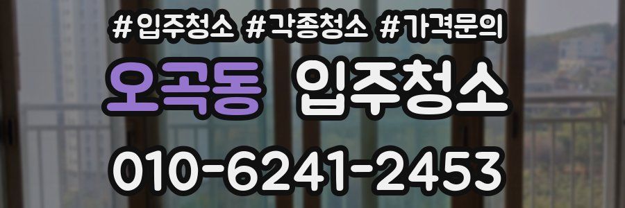 오곡동 이사청소