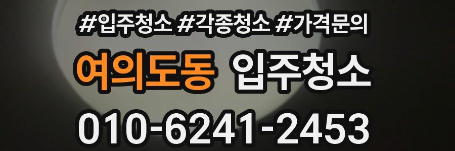 여의도동 이사청소