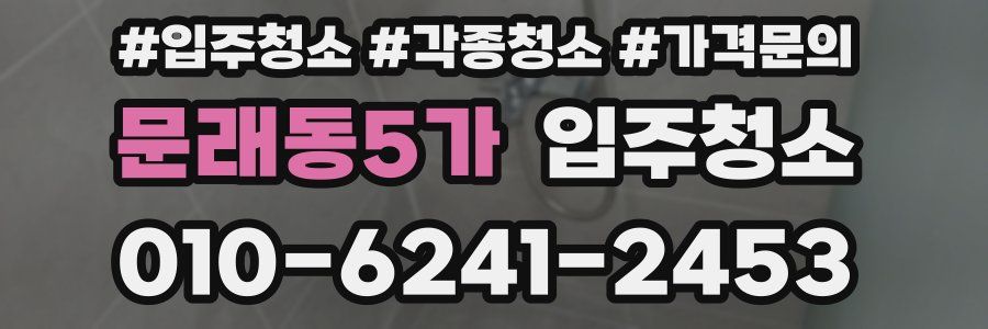 문래동5가 이사청소