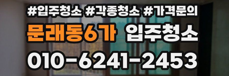 문래동6가 이사청소