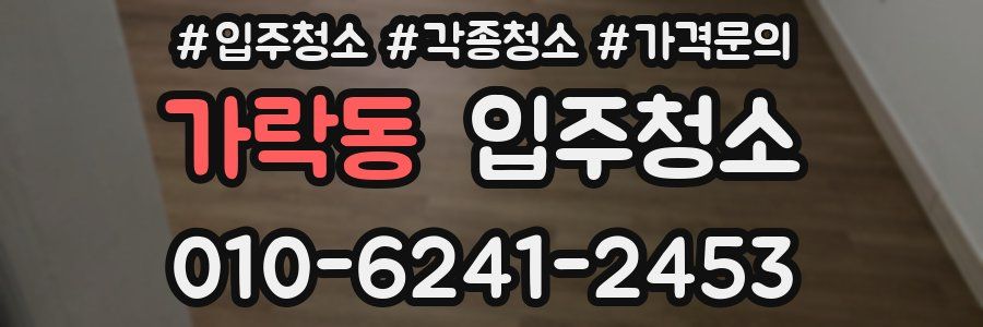 가락동 이사청소