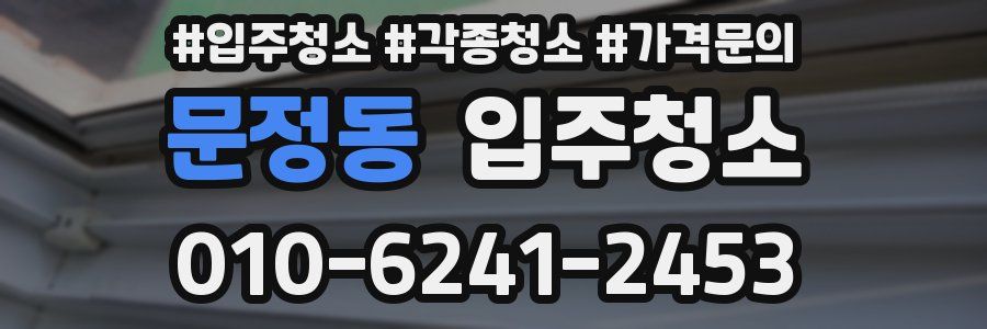 문정동 이사청소