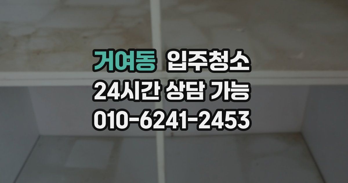 거여동 입주청소