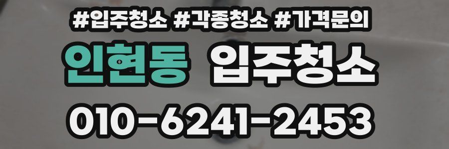 인현동 이사청소