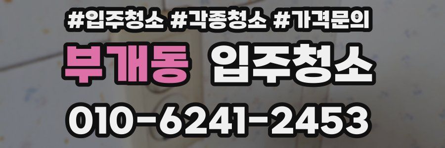 부개동 이사청소