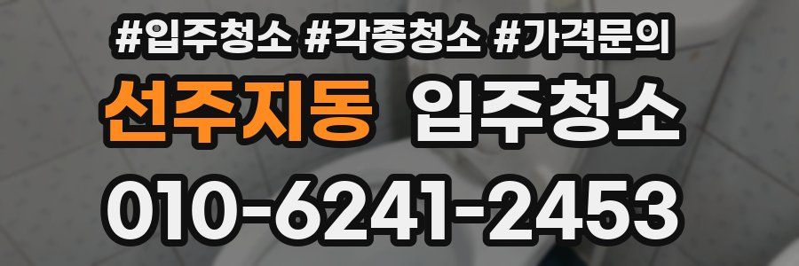 선주지동 이사청소