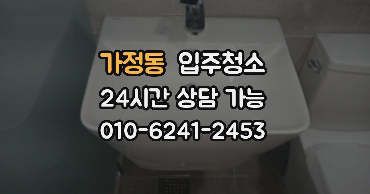 가정동 입주청소