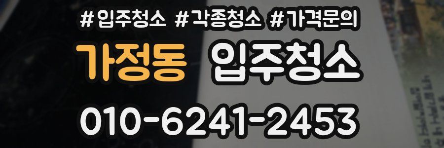 가정동 이사청소