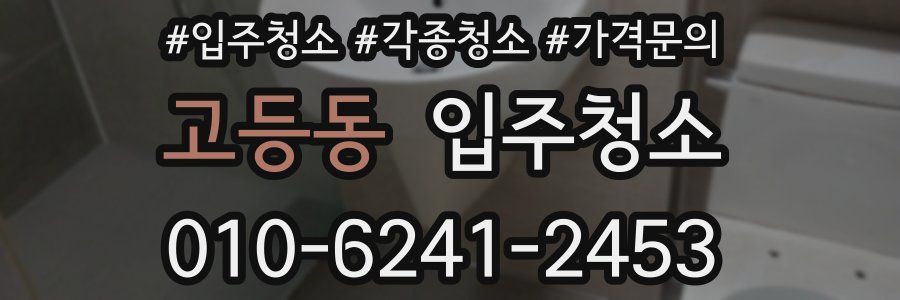 고등동 이사청소