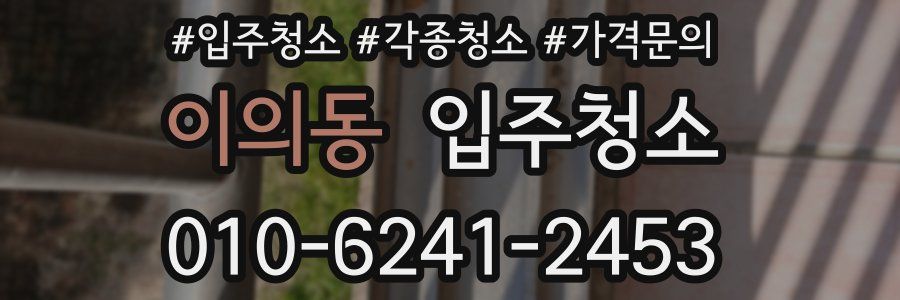 이의동 이사청소