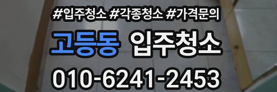 고등동 이사청소