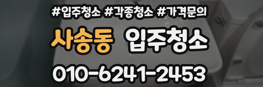 사송동 이사청소