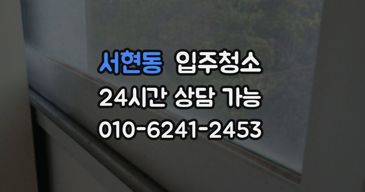 서현동 입주청소