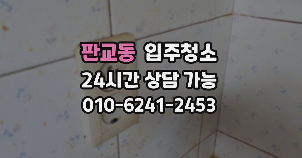 판교동 입주청소